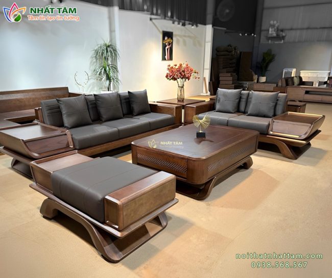 Bo sofa go phong khach cao cap 3 Nội Thất Nhất Tâm – Thiết Kế & Thi Công Nội Thất Cao Cấp Trọn Gói