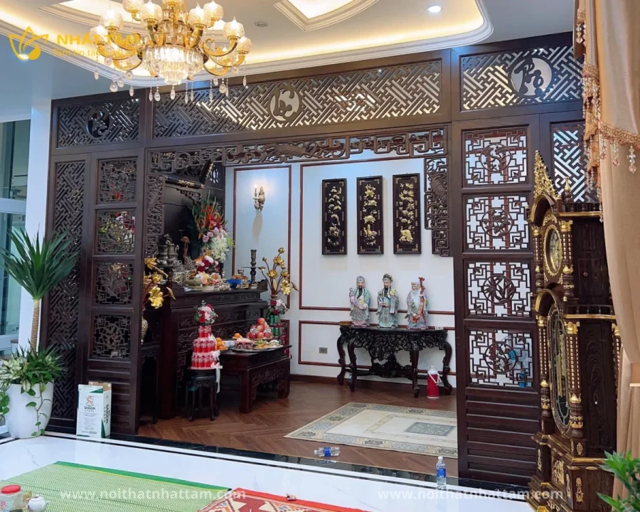Thiết kế phòng thờ – Không gian tâm linh trang nghiêm và chuẩn phong thủy